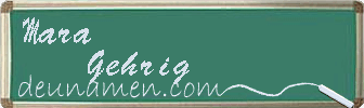 Mara Gehrig Visitenkarte